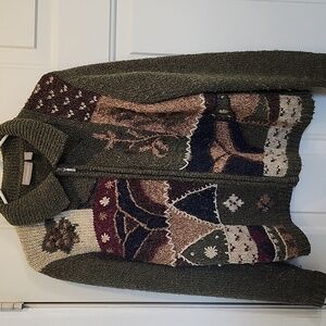 Croft & Barrow Full zip up Sweater Jacket with 10% wool